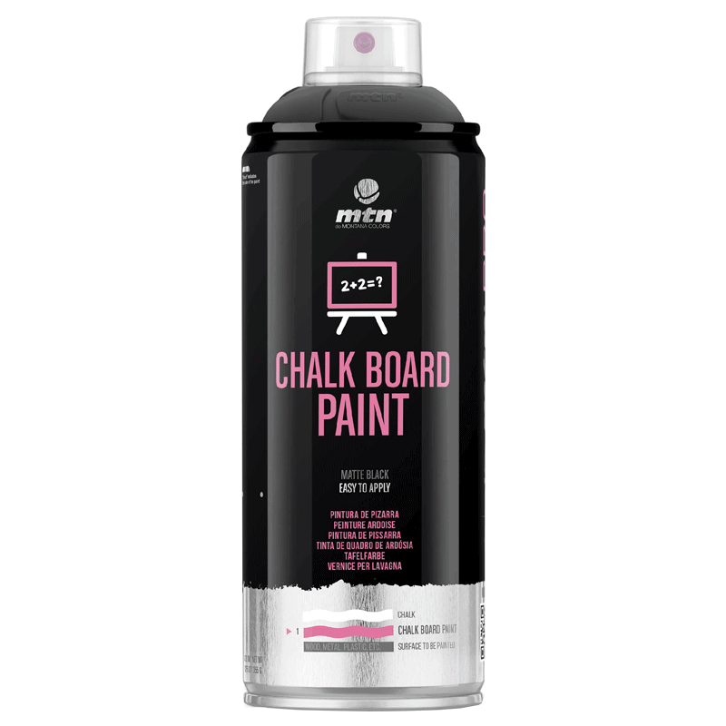 Lata de Spray MTN PRO Tinta Ardósia (Chalk Board Paint).
