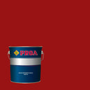 Embalagem da tinta monocomponente para pavimentos da marca Pinturas proa, sobre um fundo de cor VERMELHO FERRUGEM.