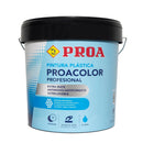 Embalagem da Tinta Proacolor, uma tinta profissional para a pintura de interiores da marca Pinturas Proa.