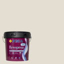 Embalagem da tinta para exteriores REVEPROA ACETINADA sob um fundo que ilustra a cor VALENÇA do catálogo de cores para fachadas da marca Pinturas Proa.