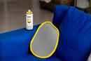Pormenor de espelho cujo rebordo foi pintado de amarelo com o Spray MTN WEPRO Multipurpose.