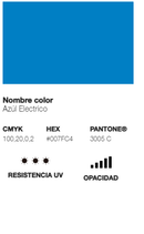 Spray pinças de travão: código da cor azul.