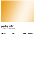 Ficha técnica de cor do Spray Montana Efeito Cromado - Cor Cobre.