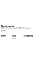 Catálogo de Cores Spray Nitro 2G Colors: Branco.