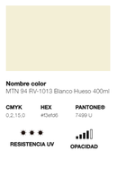 Catálogo de Cores do Spray Montana 94: branco osso.