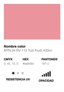 Catálogo de Cores do Spray Montana 94: tutti frutti.