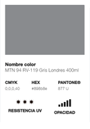 Catálogo de Cores do Spray Montana 94: cinzento londres.