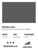 Catálogo de Cores do Spray Montana 94: cinzento lobo.