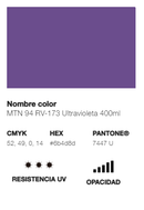 Catálogo de Cores do Spray Montana 94: ultravioleta.