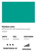 Catálogo de Cores do Spray Montana 94: verde esmeralda.