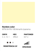 Catálogo de Cores do Spray Montana 94: amarelo ipanema.