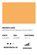 Catálogo de Cores do Spray Montana 94: laranja solar.