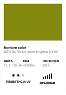 Catálogo de Cores do Spray Montana 94: verde krypton.