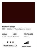 Catálogo de Cores do Spray Montana 94: vermelho noite.