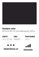 Catálogo de Cores do Spray Montana 94: cinzento metrópoles..